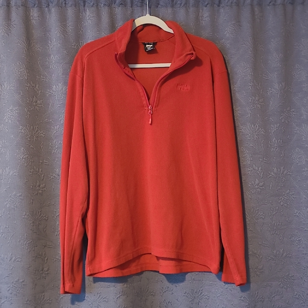 Helly Hansen Red Men's Quarter-Zip Pullover Polartec Fleece, XL